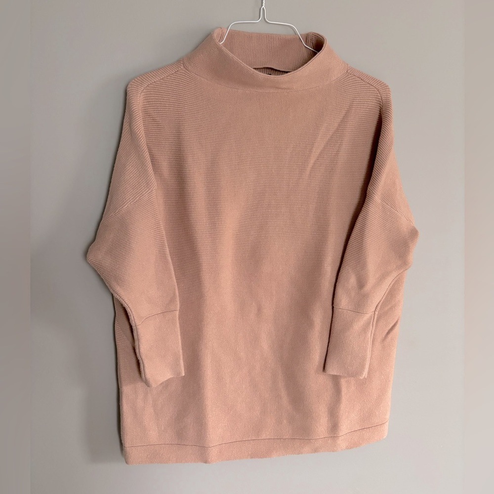 ANRABESS Women Oversized Turtleneck Knit Tunic Sweater, XS, khaki